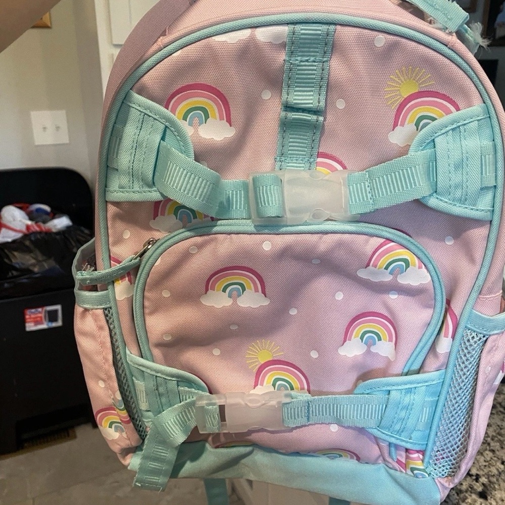 Pottery Barn Kids Rainbow Backpack - Pink and Light Blue